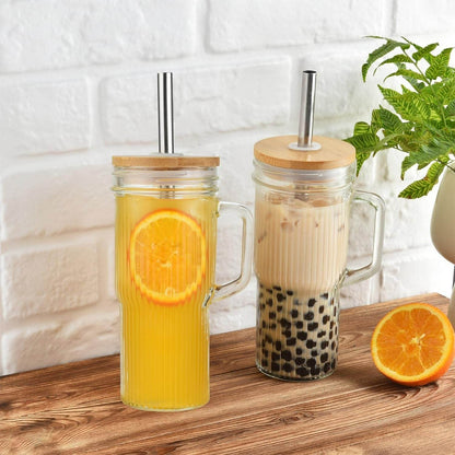 Ribbed Glass Tumbler (720ml)(Each) - DMC Wholesale