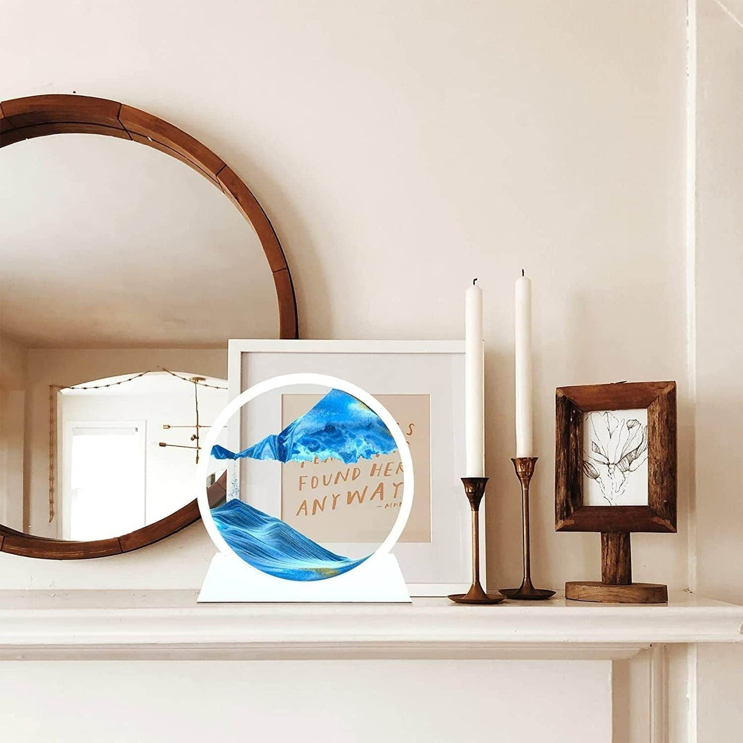 Moving Sand Art 3D Seascape Relaxing Display (Large)(25.5cm)