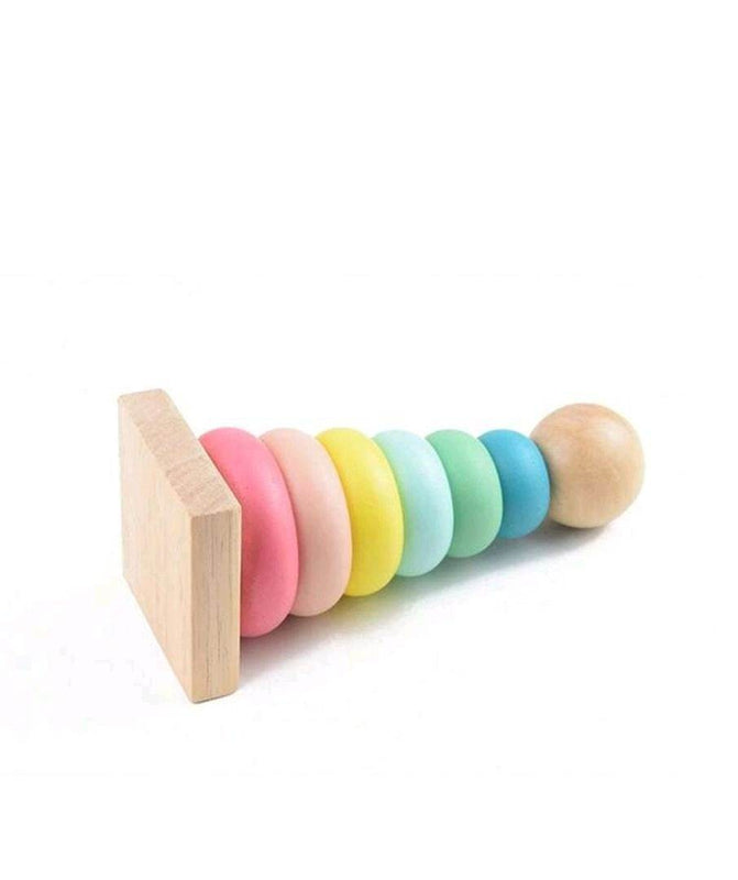 Colourful Wooden Stacking Tower (Small)