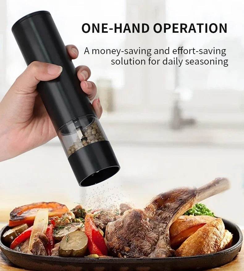 USB Rechargeable Electric Salt and Pepper Grinder Set