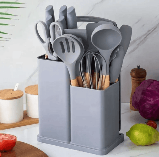 Kitchenware Set With Mini Utensils (Grey or Black)
