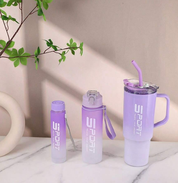 3in1 Plastic Water Bottle Set