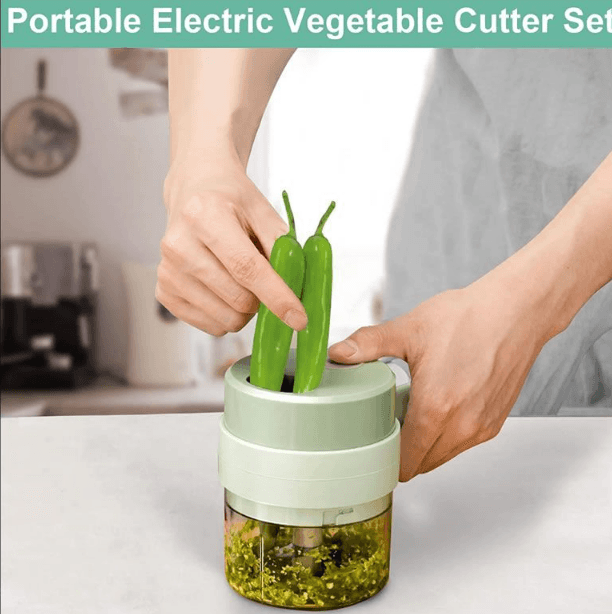 4in1 Electric Handheld Vegetable Cutter