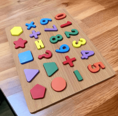 Wooden Number And Shape Puzzle