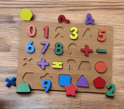 Wooden Number And Shape Puzzle - Alt View