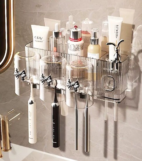 Toothbrush  And Cosmetic Holder (With Gargle Cups)
