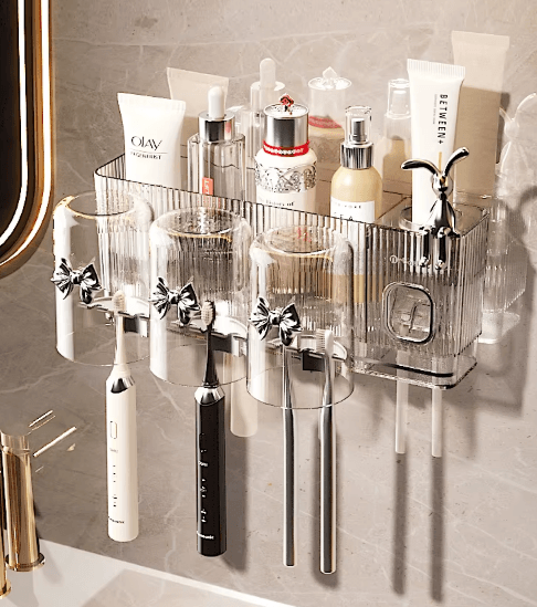 Toothbrush  And Cosmetic Holder (With Gargle Cups)