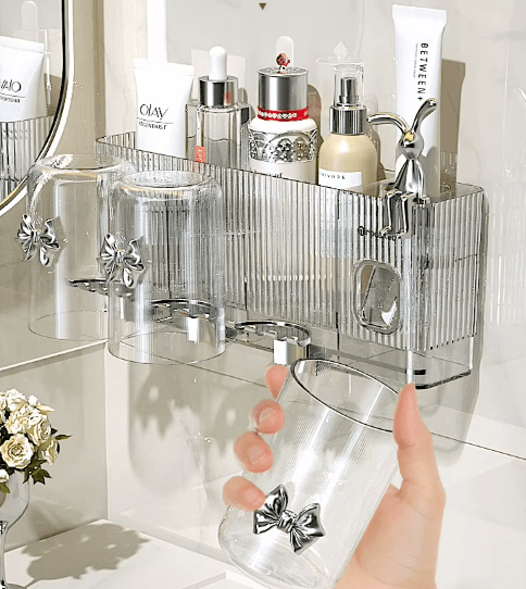 Toothbrush  And Cosmetic Holder (With Gargle Cups)