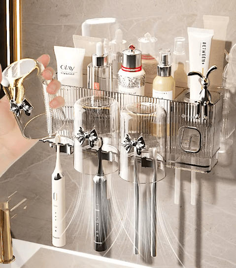 Toothbrush  And Cosmetic Holder (With Gargle Cups)