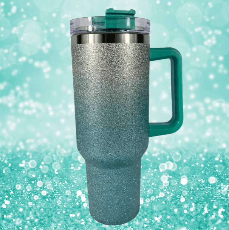 Stainless Steel Vacuum Insulated Glitter Tumbler with Lid (1200ml)