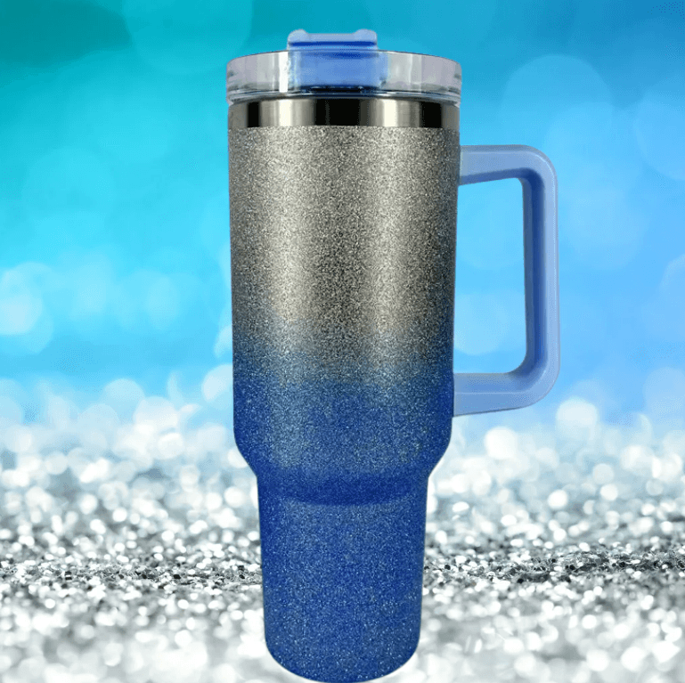 Stainless Steel Vacuum Insulated Glitter Tumbler with Lid (1200ml)