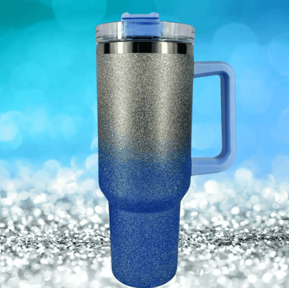 Stainless Steel Vacuum Insulated Glitter Tumbler with Lid (1200ml) - DMC Wholesale