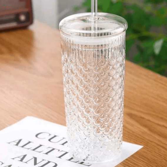 Clear Wavy Glass Tumbler (600ml)(Each)