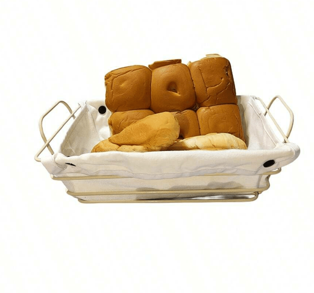 Bread Basket with Removable Fabric Lining