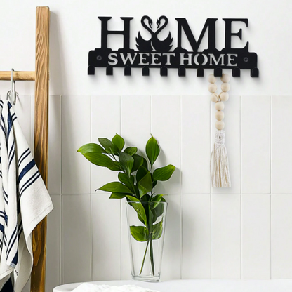 Wall Mounted Swan Sweet Home Decorative Key Holder