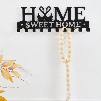 Wall Mounted Swan Sweet Home Decorative Key Holder