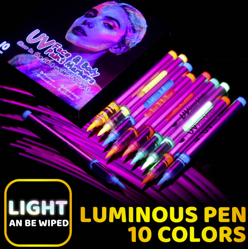 Glow In The Dark UV Light Pens (10 pcs)