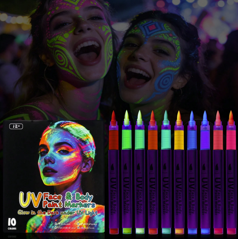 Glow In The Dark UV Light Pens (10 pcs)