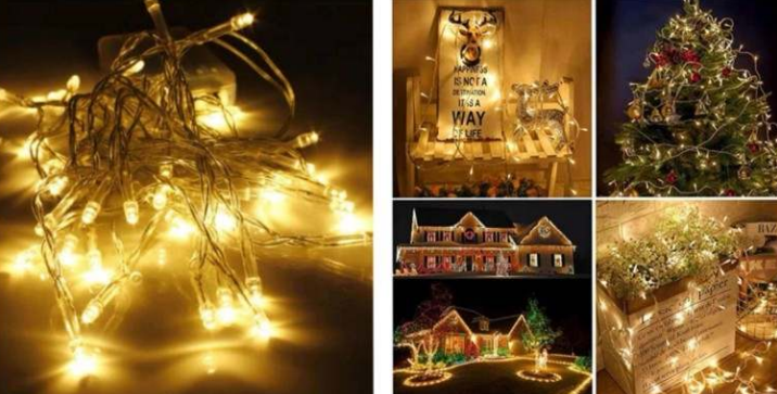 Battery Operated String Lights (50L)(7M)(Yellow)