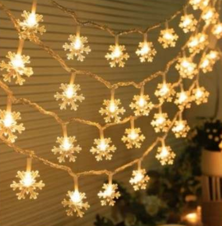 Solar Snow Flake Lights (30L)(6M)(Yellow)