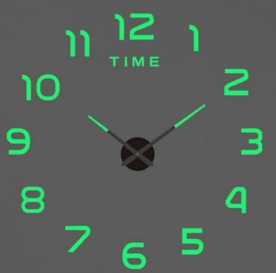 DIY Modern 3D Wall Clock (Glow in the dark)