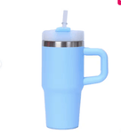 Mini Stainless Steel Flask with Handle and Straw (600ml)