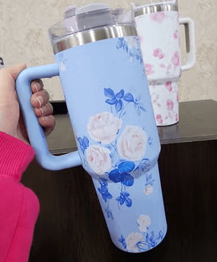 Floral Fun Vacuum Insulated Tumbler with Lid (1200ml)