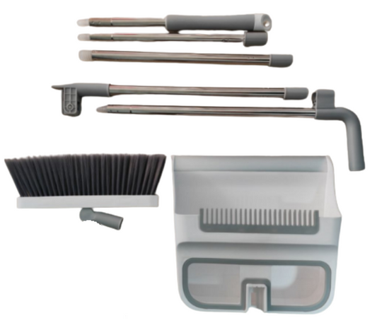 Realida Acrylic Panes Foldable Broom and Dustpan Set