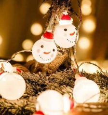 3D Decorative Snowman Head String Light (10L)(3m)