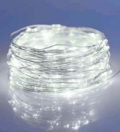Solar Powered String Lights (100L)(12m)(Coper Wire) (White) - Alt View