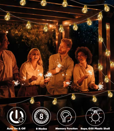 Solar Bulb String Light (8m)