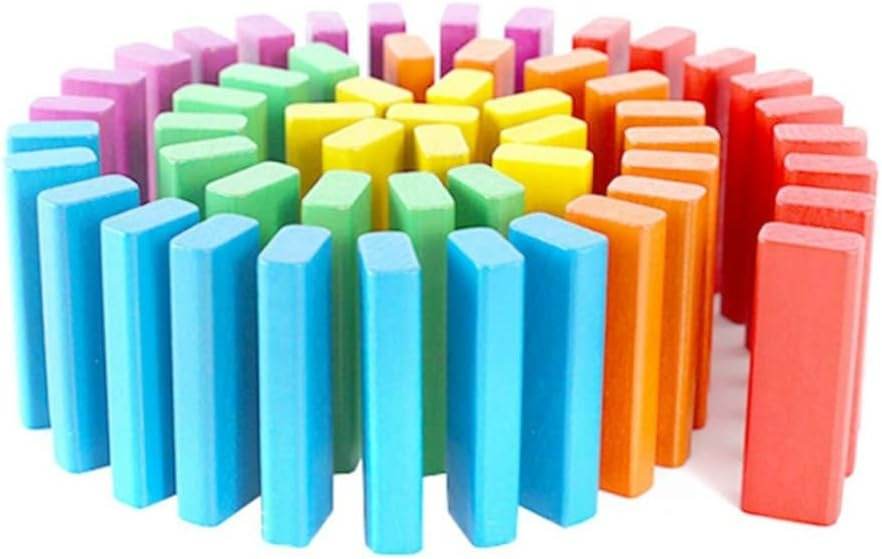Wooden Stacking Tumbling Tower Blocks (Colourful)