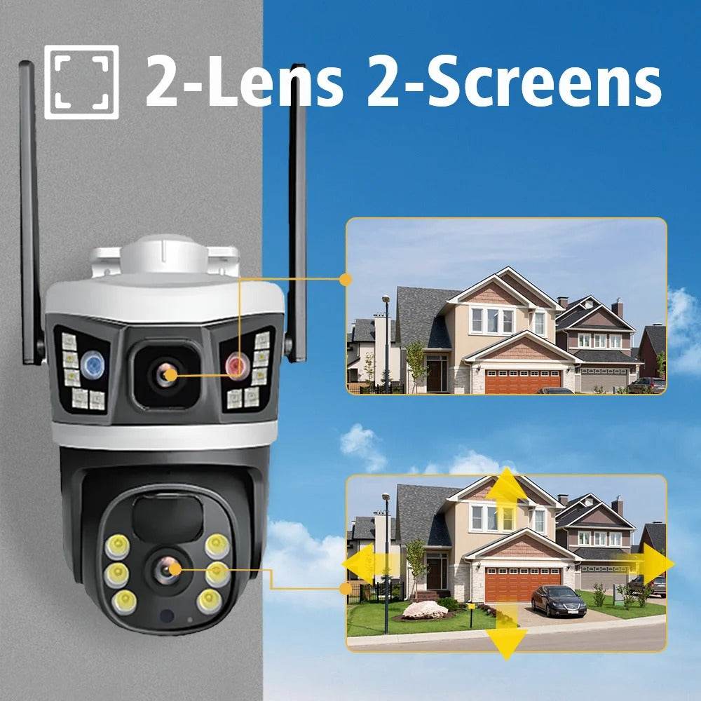 4K 4G SIM Card Dual Lens Solar Camera (V380 Pro)