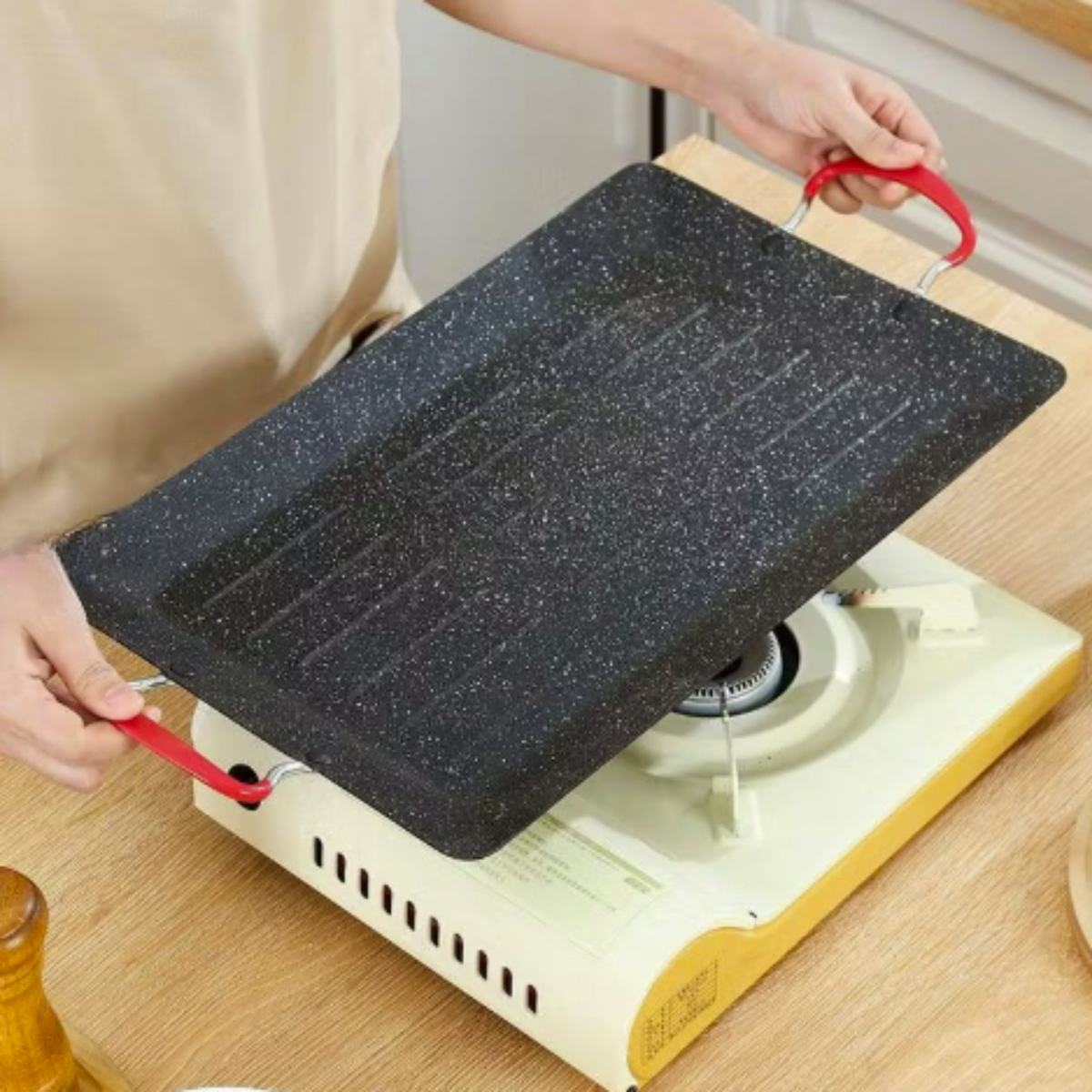 Large Non-Stick Metal Grill Pan (42x27cm)