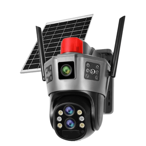 4G Solar Powered Multi Lens Security Camera - Alt View