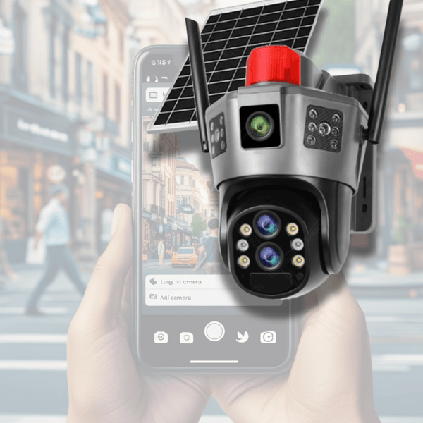 4G Solar Powered Multi Lens Security Camera