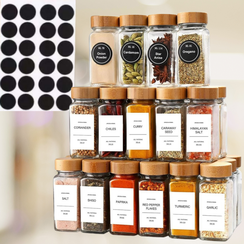 Spice Jar Containers Set (120ml)(24 pcs)