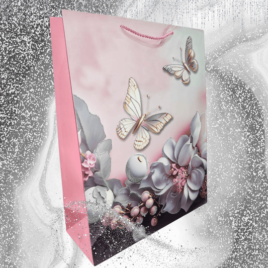 Glitter Butterfly Gift Bag (Large)