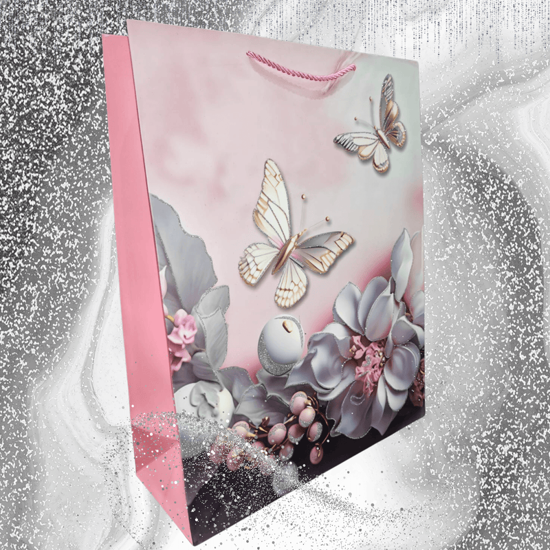 Glitter Butterfly Gift Bag (Large)