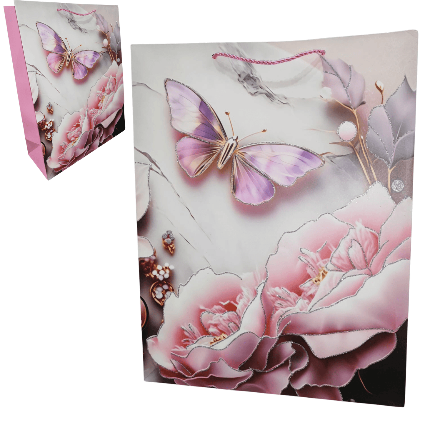 Glitter Butterfly Gift Bag (Large)