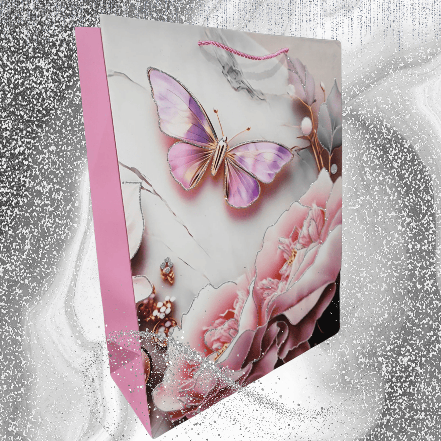 Glitter Butterfly Gift Bag (Large)