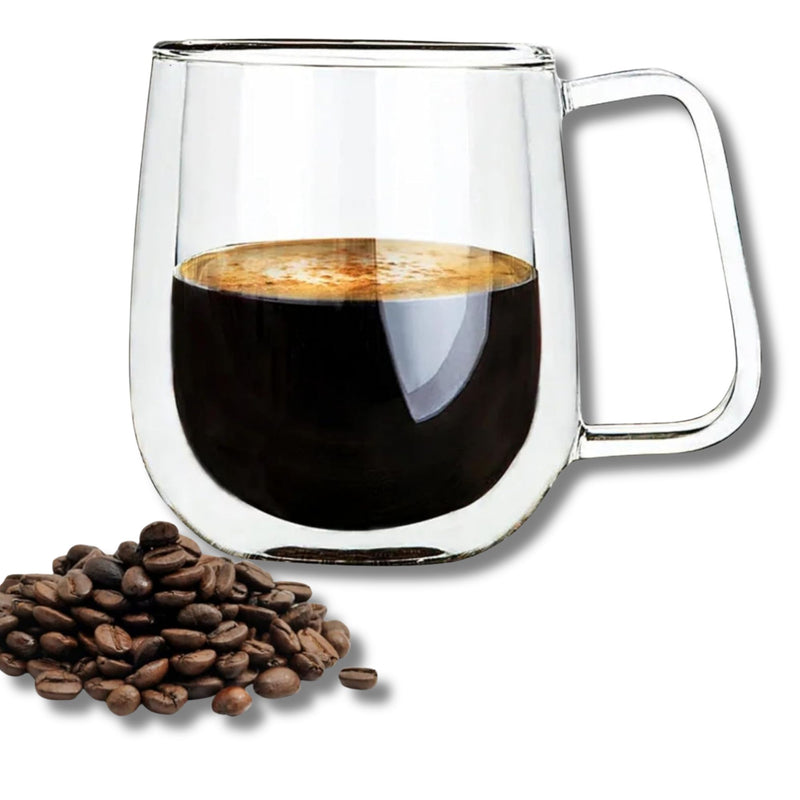 Elegant Clear Double Wall Glass Cup (350ml)(Each)