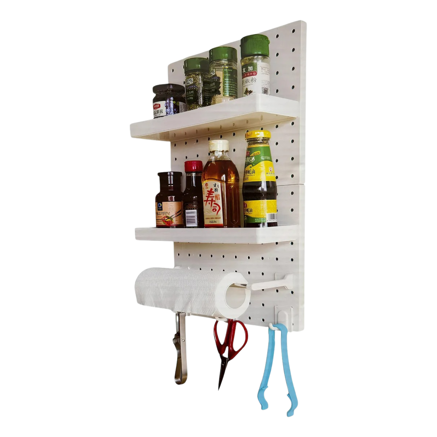 Adjustable Wall Mounted Wire Wrap Board Storage Rack