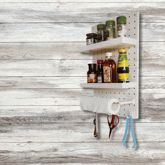 Adjustable Wall Mounted Wire Wrap Board Storage Rack