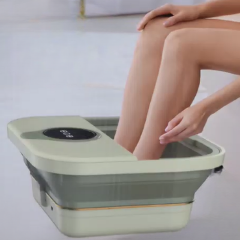 Folding Footbath With Built-in Rollers