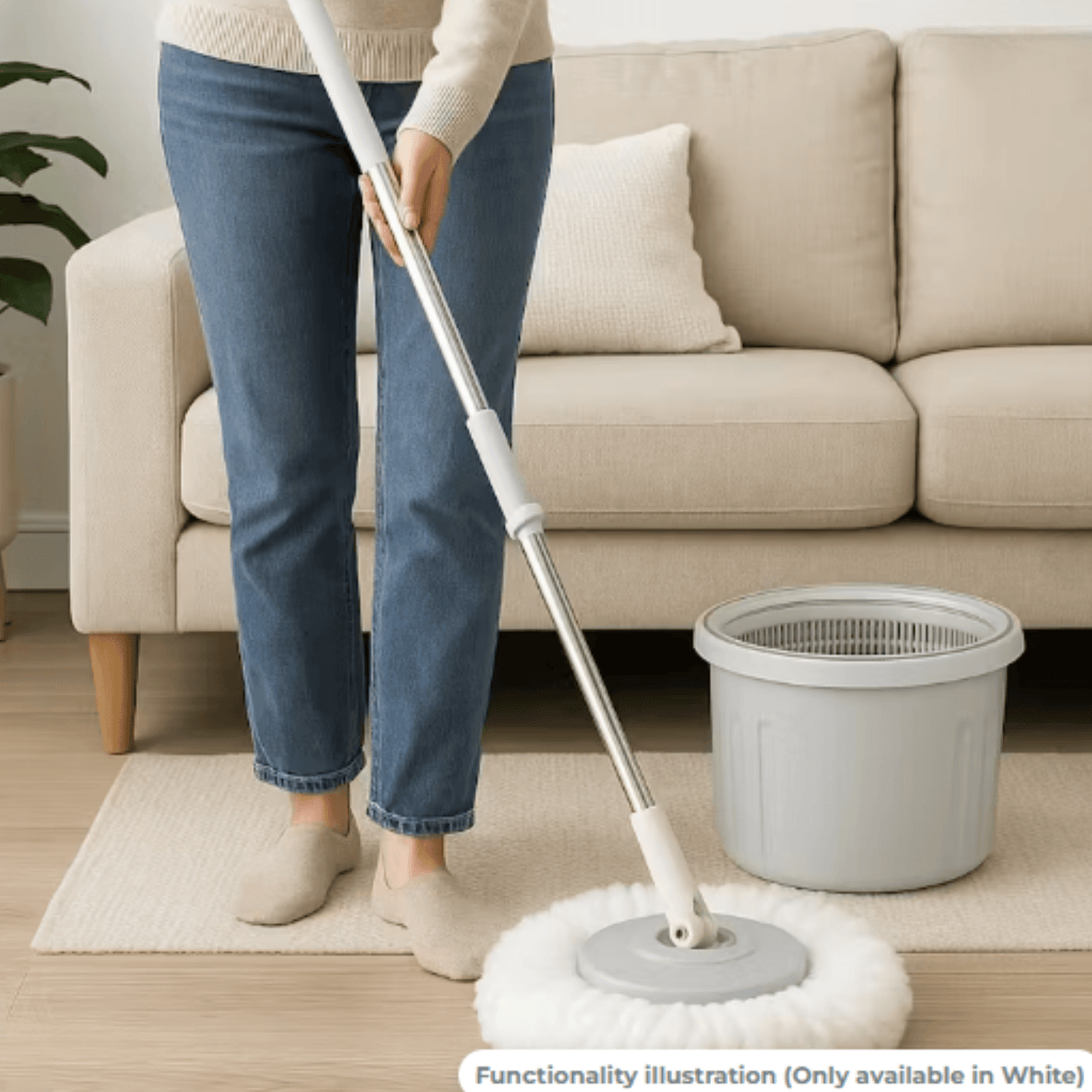 Dual-Chamber Spin Mop and Bucket
