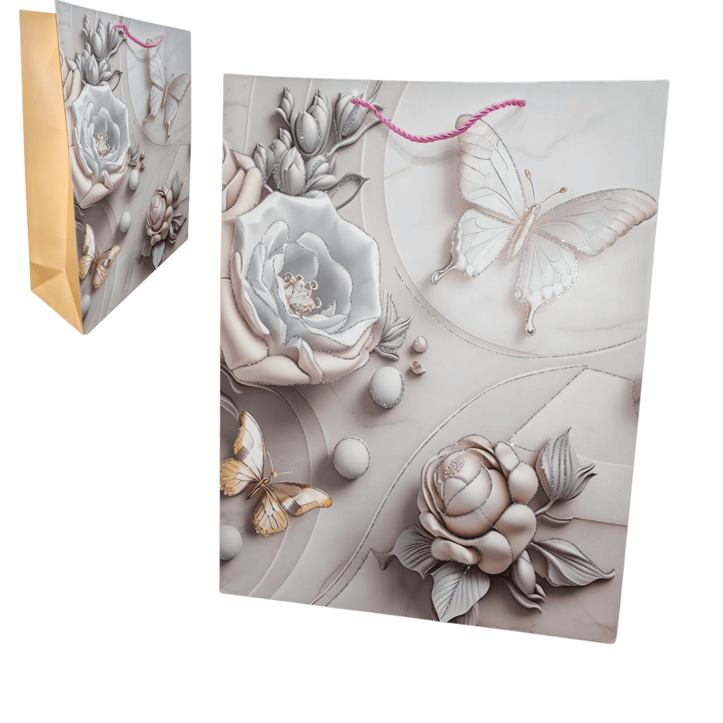 Glitter Butterfly Gift Bag (Large)