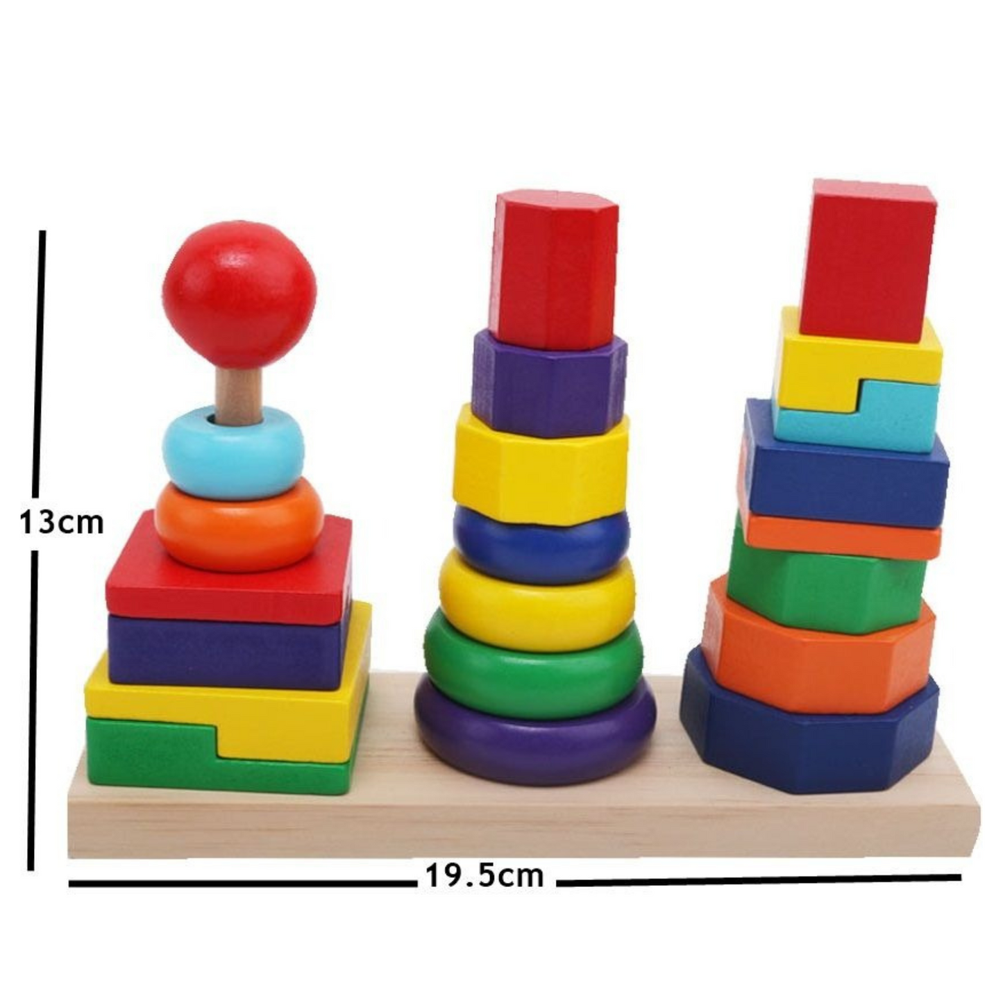 Wooden Stacker Block Shape Tower