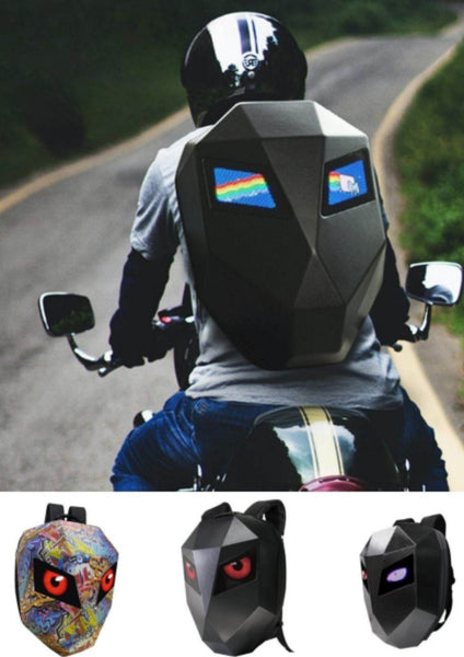 Backpack with Programmable Digital Screen