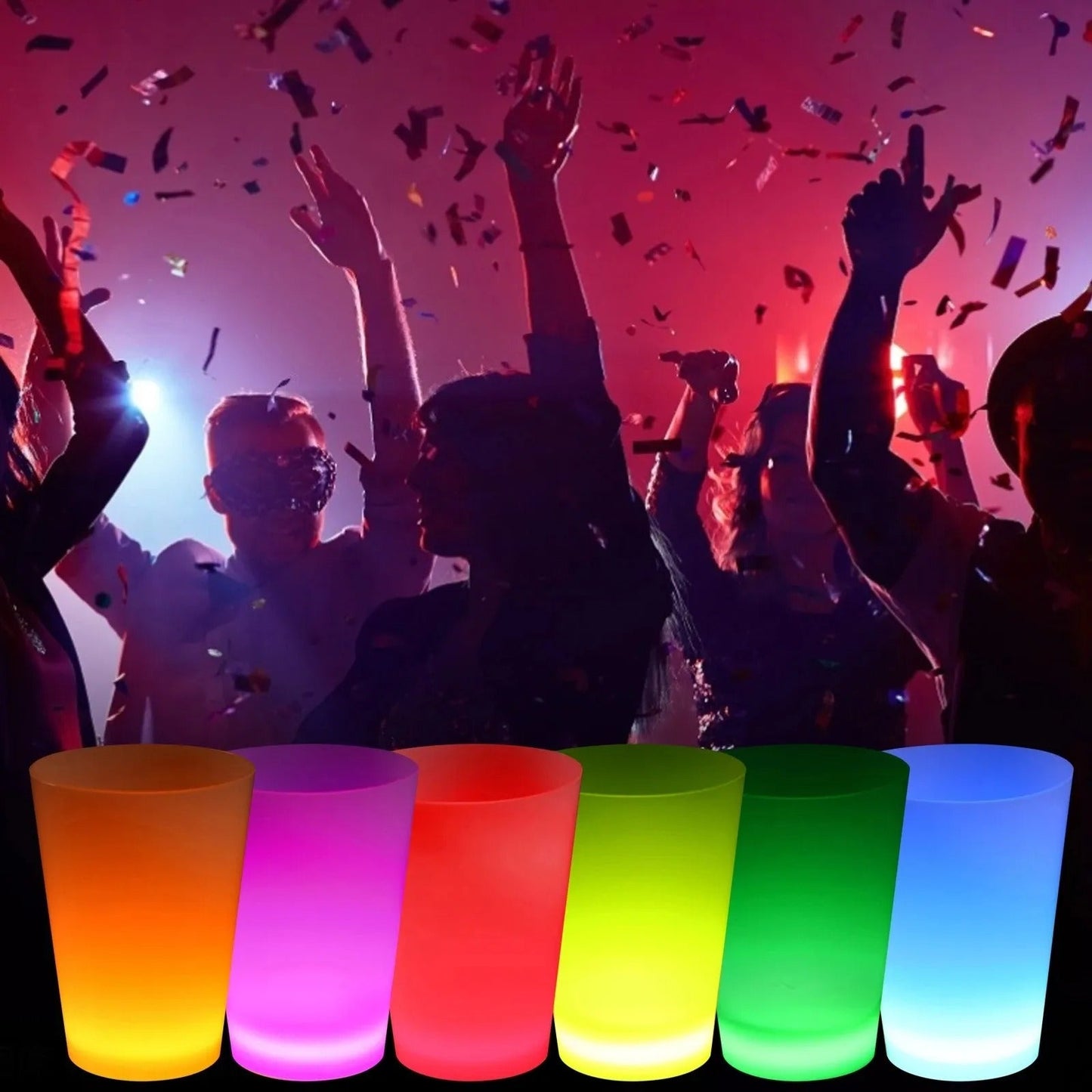LED Automatic Flashing Shooter Glasses (35ml)(6 pcs)
